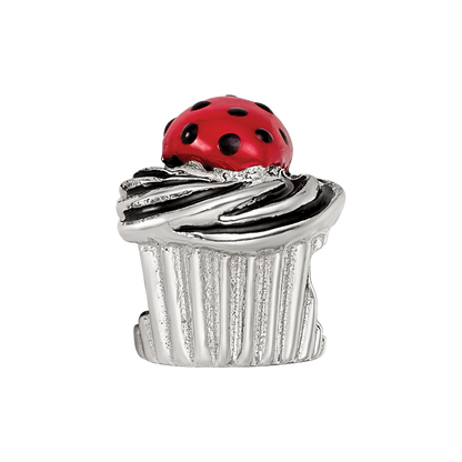 Sterlingsilber Reflections Emailliert Strawberry Cupcake Perle