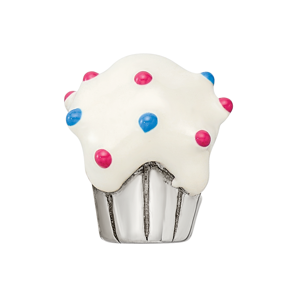 Sterlingsilber Reflections Emailliert Cupcake Perle
