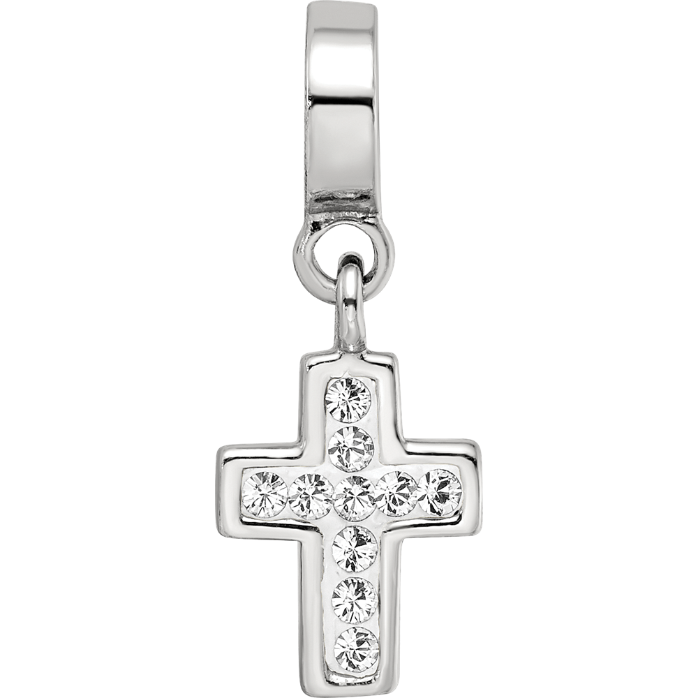 Sterlingsilber Reflections Klar Preciosa Kristall Kreuz Hängend Perle