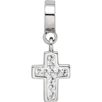 Sterlingsilber Reflections Klar Preciosa Kristall Kreuz Hängend Perle