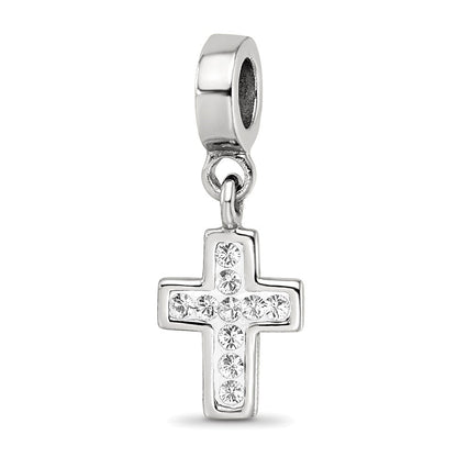 Sterlingsilber Reflections Klar Preciosa Kristall Kreuz Hängend Perle