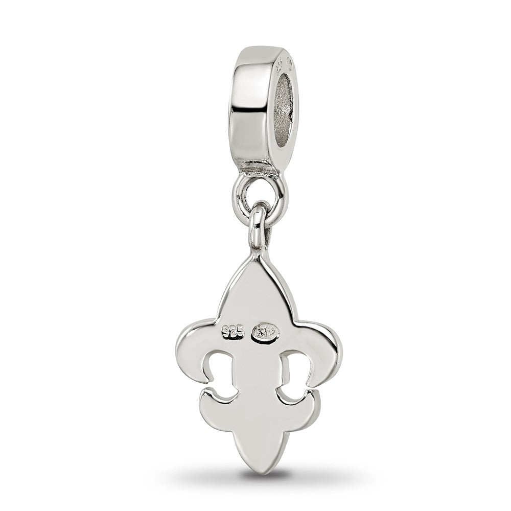 Sterlingsilber Reflections Preciosa Kristall Fleur De Lis Hängend Perle