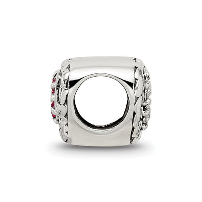 Sterlingsilber Reflections Zirkonia und Kreuz Herz Perle