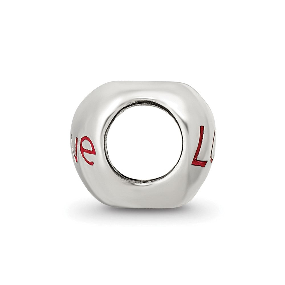 Sterlingsilber Reflections Emailliert Liebe Herz Perle