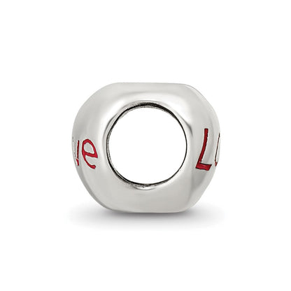 Sterlingsilber Reflections Emailliert Liebe Herz Perle