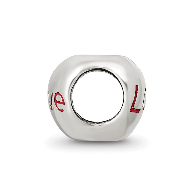 Sterlingsilber Reflections Emailliert Liebe Herz Perle