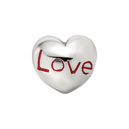 Sterlingsilber Reflections Emailliert Liebe Herz Perle