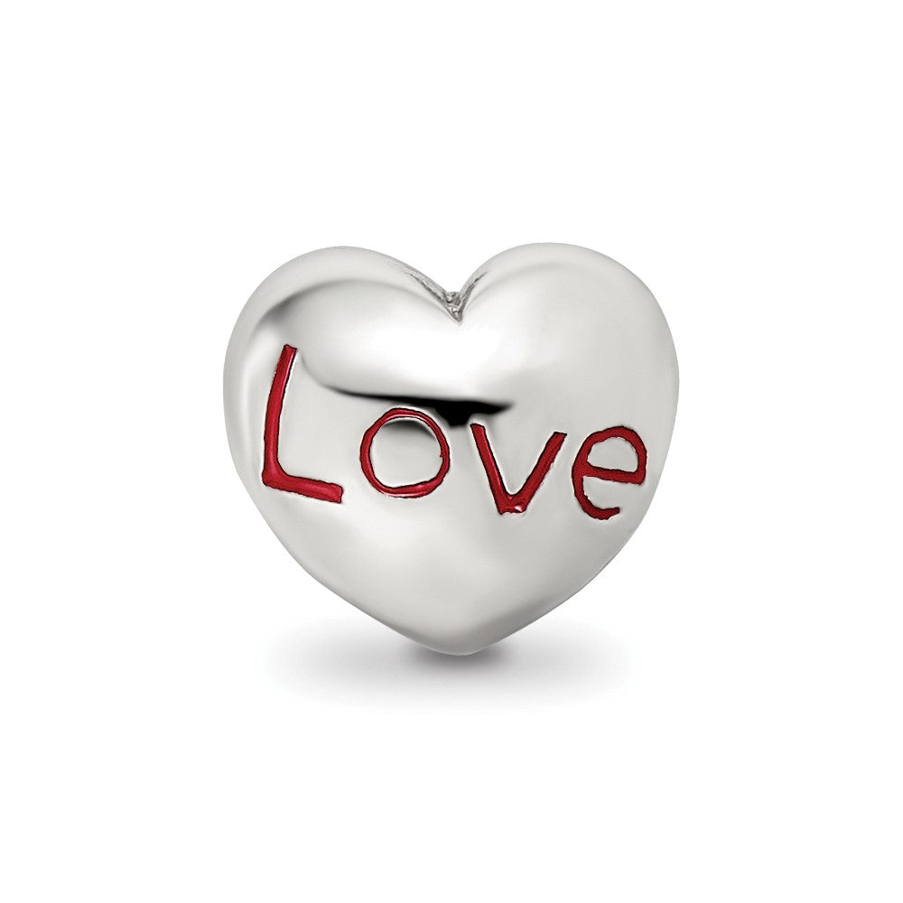 Sterlingsilber Reflections Emailliert Liebe Herz Perle