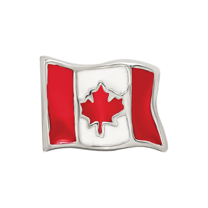 Sterlingsilber Reflections Emailliert Canada Flag Perle