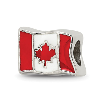 Sterlingsilber Reflections Emailliert Canada Flag Perle