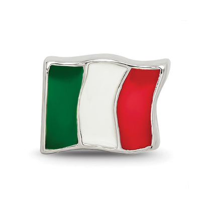 Sterlingsilber Reflections Emailliert Italy Flag Perle