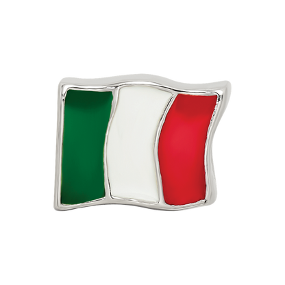 Sterlingsilber Reflections Emailliert Italy Flag Perle