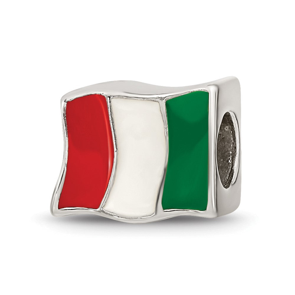 Sterlingsilber Reflections Emailliert Italy Flag Perle