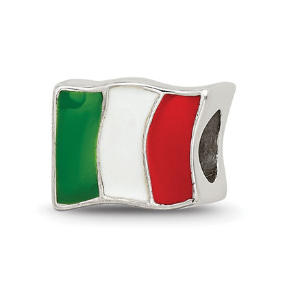 Sterlingsilber Reflections Emailliert Italy Flag Perle