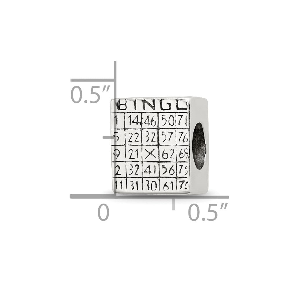 Sterlingsilber Reflections Bingo Card Perle