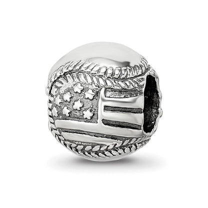 Sterlingsilber Reflections Usa Flag Baseball Perle