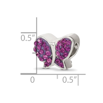 Sterlingsilber Reflections Lila Preciosa Kristall Schmetterling Perle