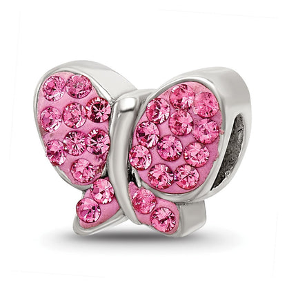 Sterlingsilber Reflections Rosa Preciosa Kristall Schmetterling Perle