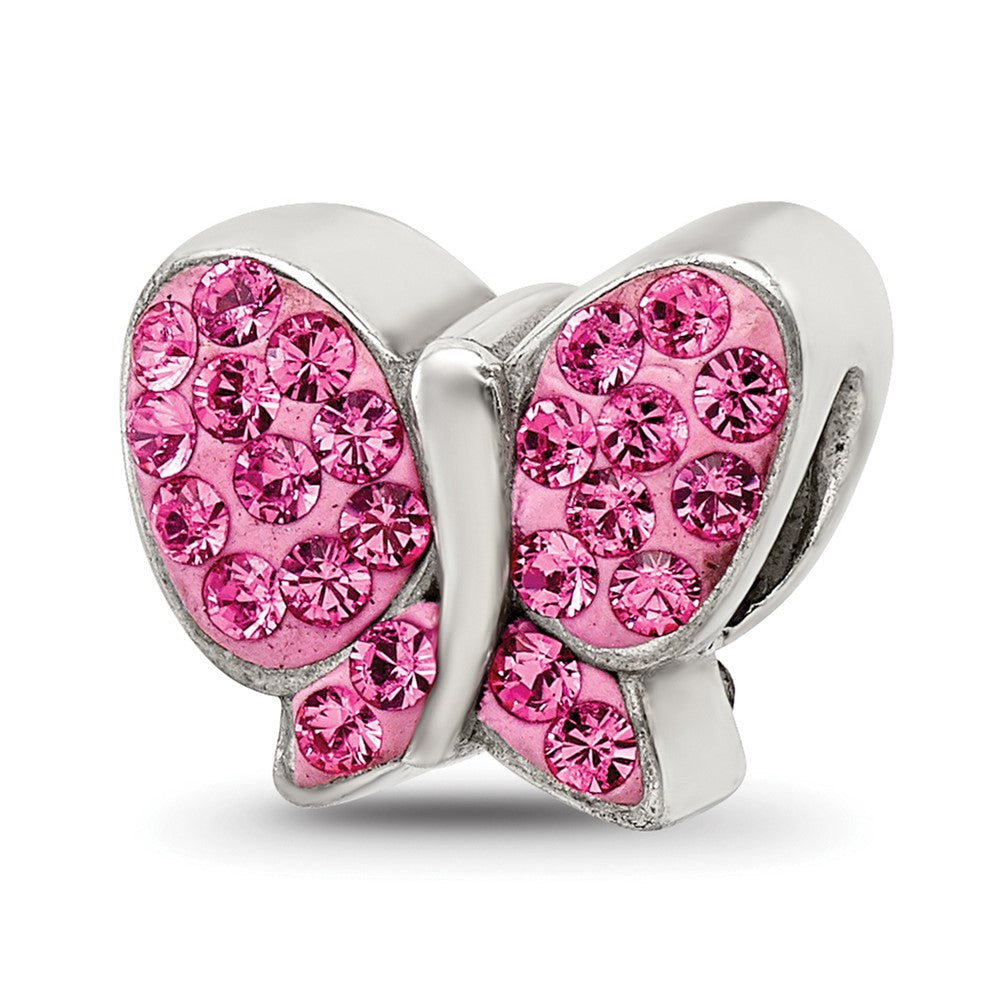 Sterlingsilber Reflections Rosa Preciosa Kristall Schmetterling Perle