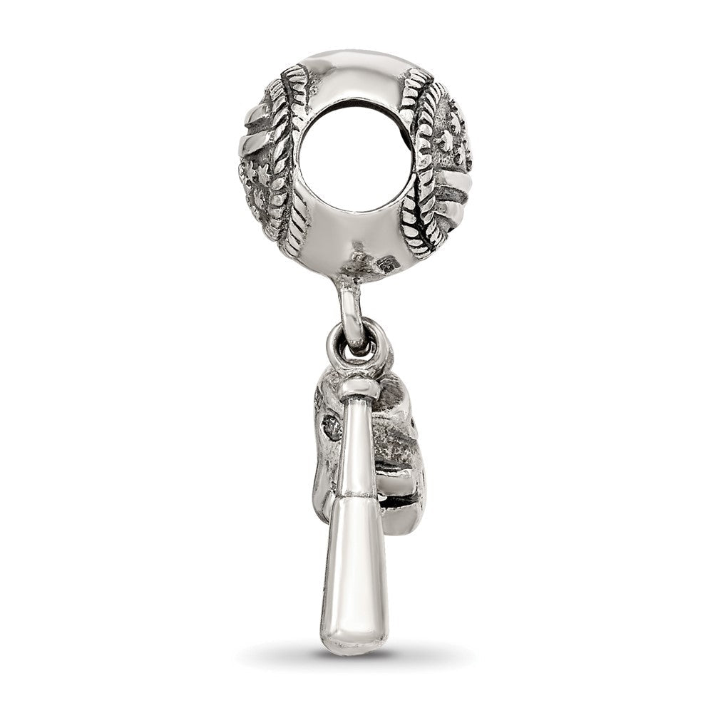 Sterlingsilber Reflections Baseball Glove & Bat Hängend Perle