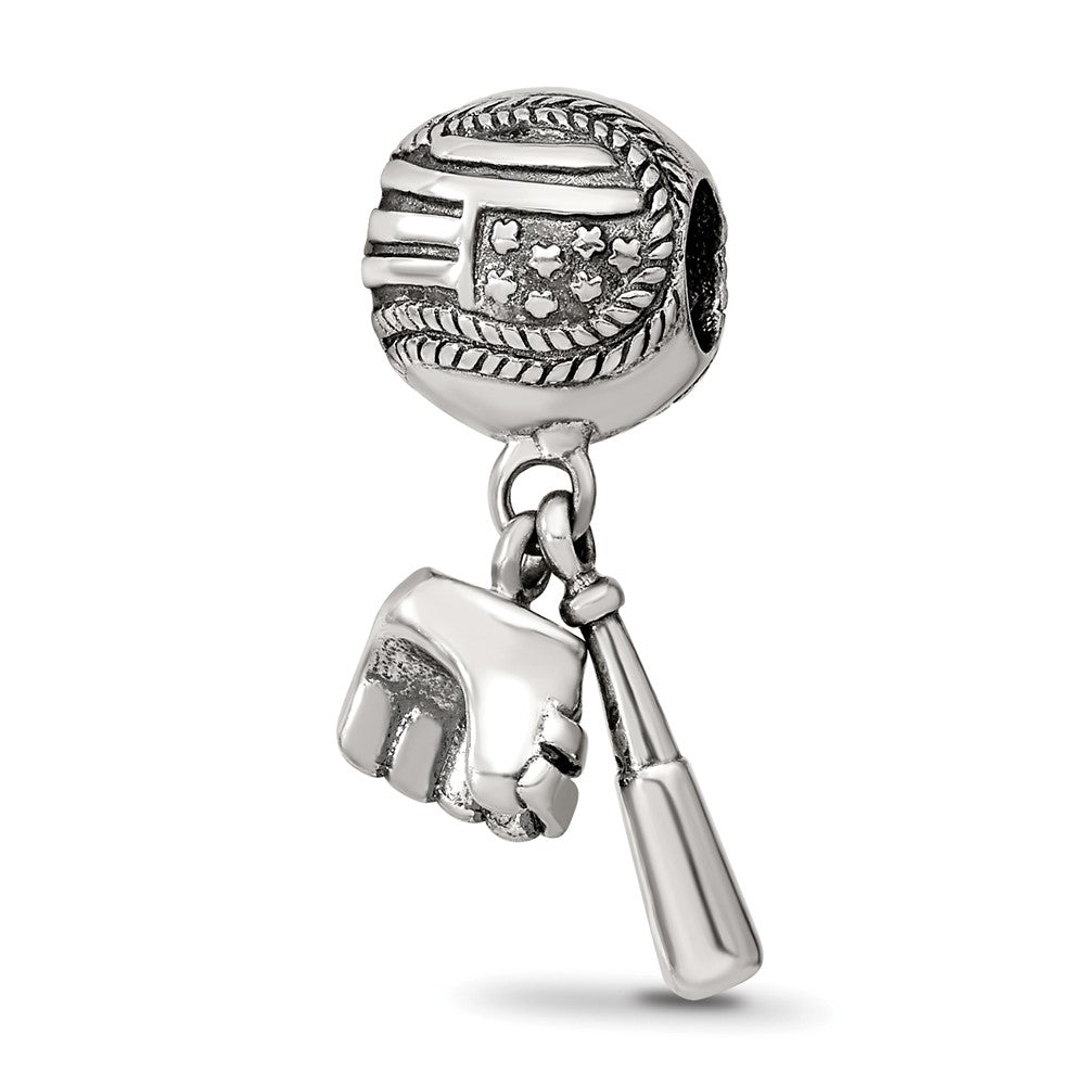 Sterlingsilber Reflections Baseball Glove & Bat Hängend Perle
