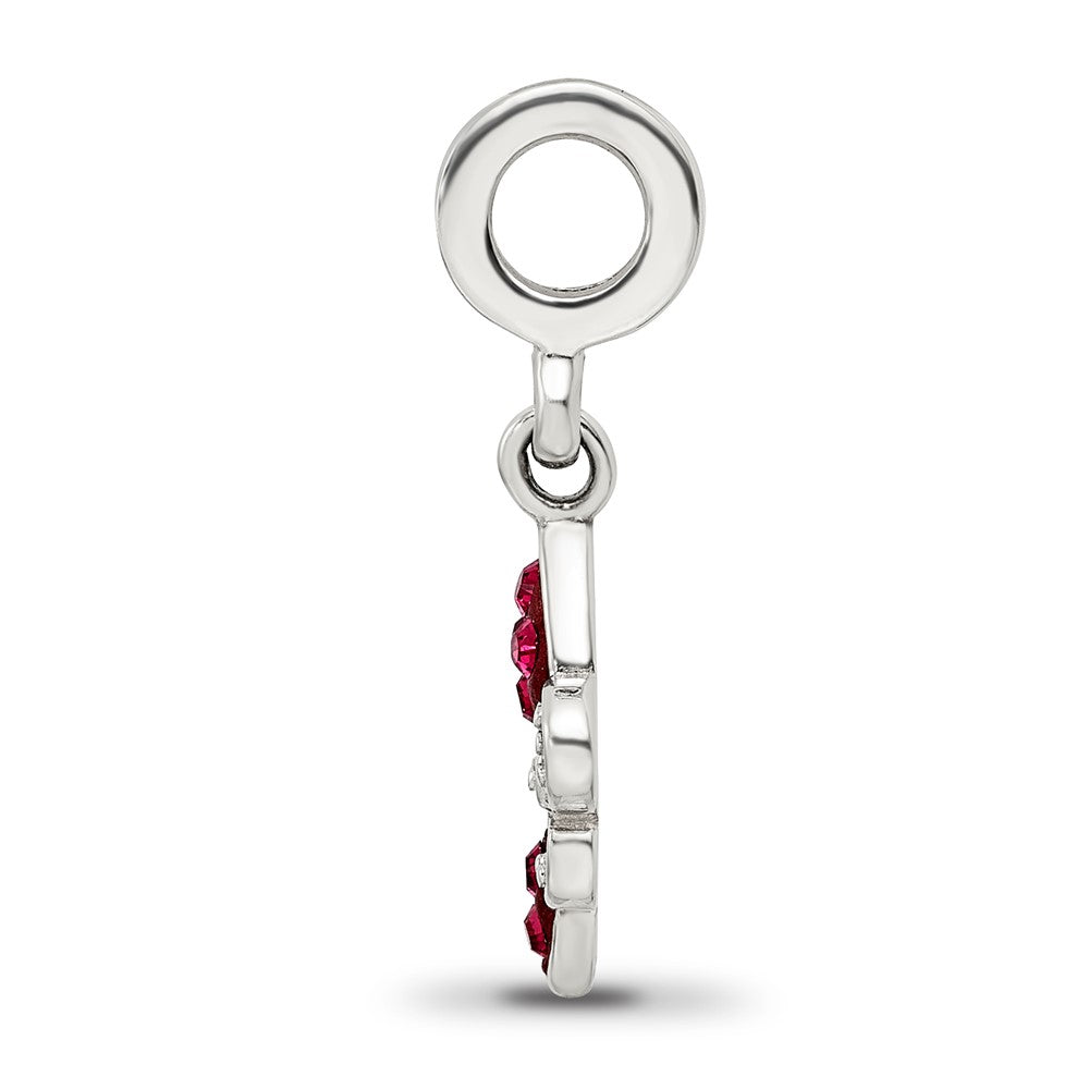 Sterlingsilber Reflections Rot Preciosa Kristall Fleur De Lis Hängend Perle