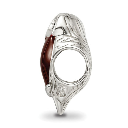 Sterlingsilber Reflections Braun Emailliert Wise Eule Perle
