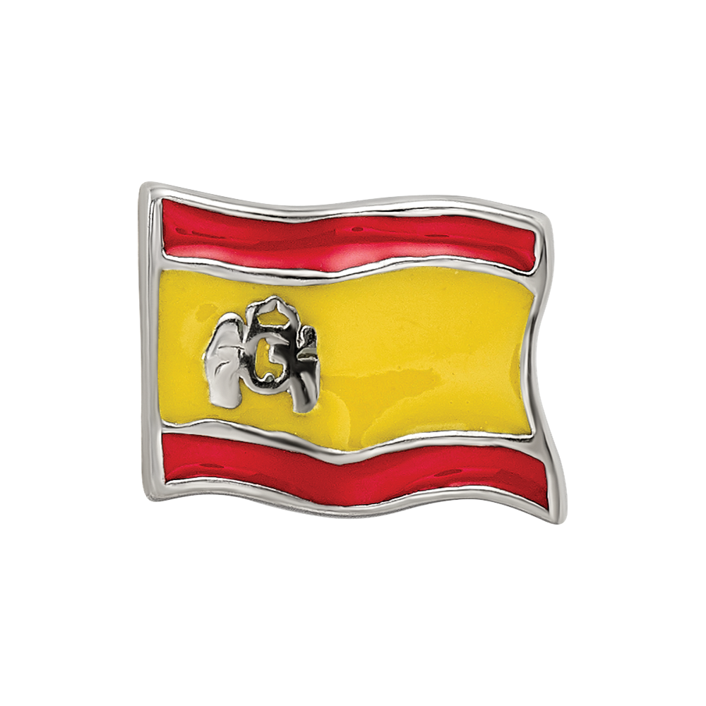 Sterlingsilber Reflections Emailliert Spanish Flag Perle