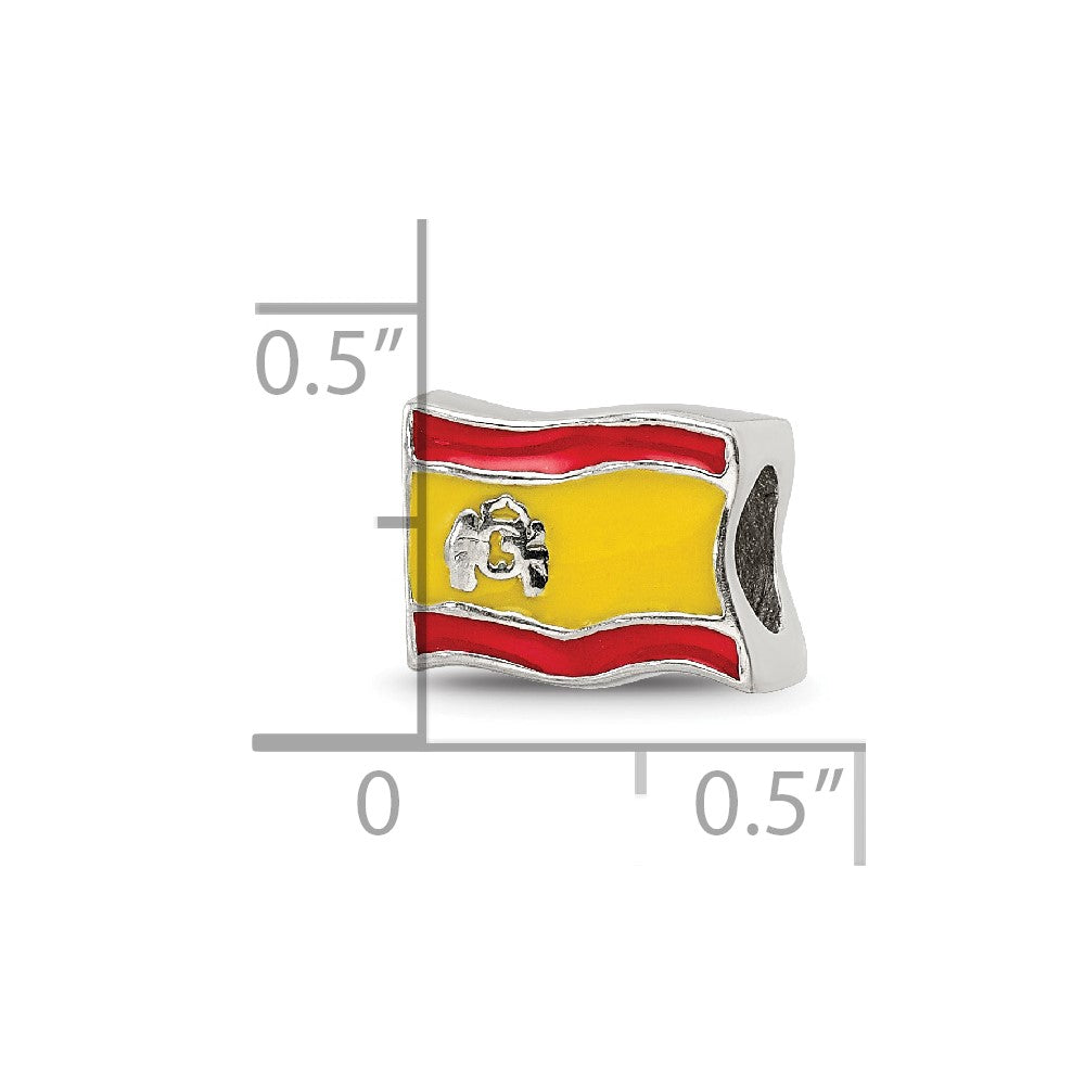 Sterlingsilber Reflections Emailliert Spanish Flag Perle