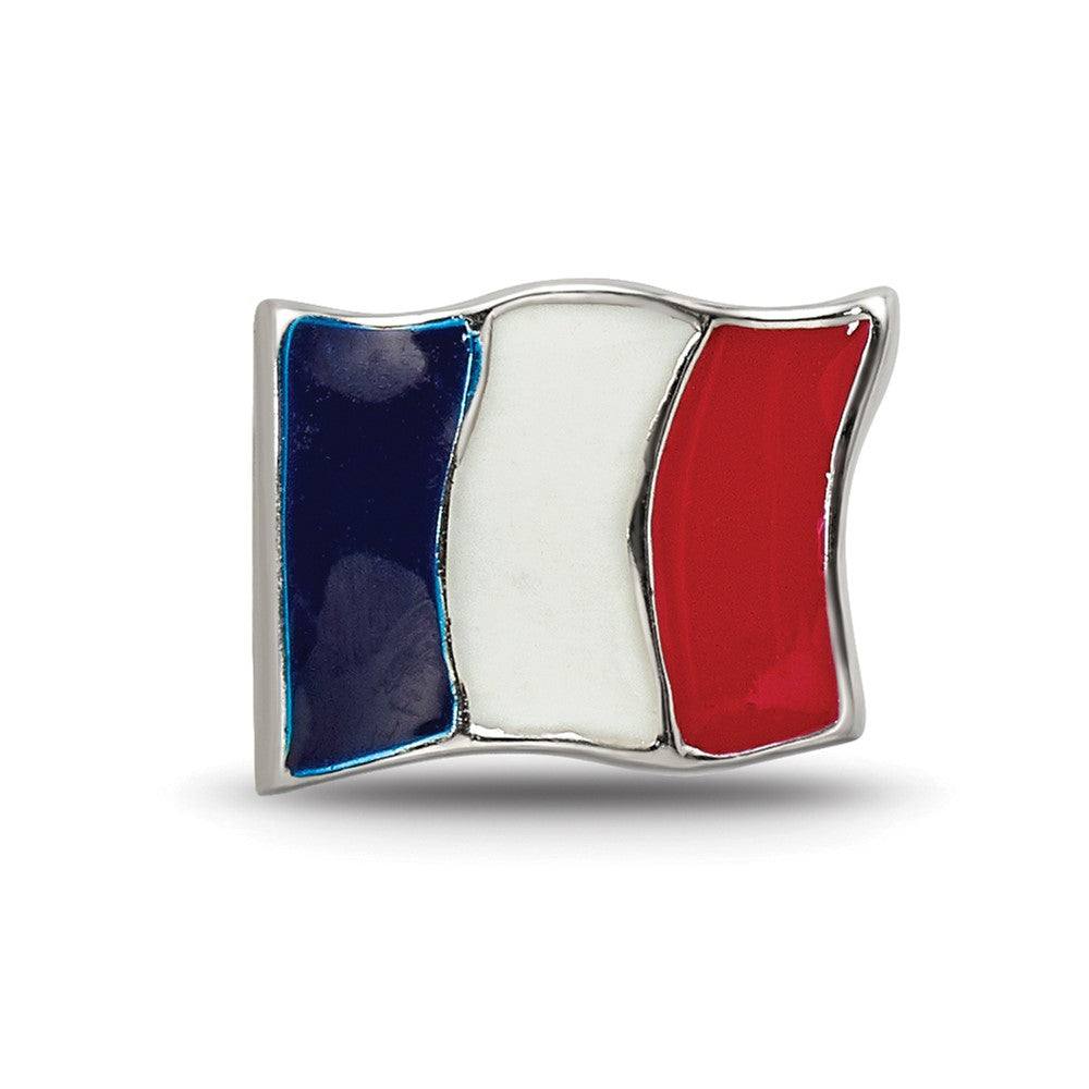 Sterlingsilber Reflections Emailliert France Flag Perle