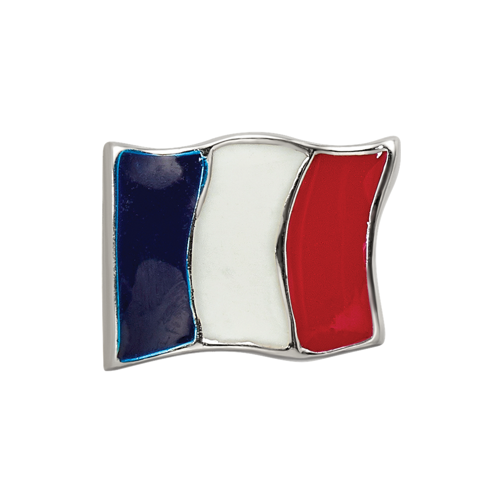 Sterlingsilber Reflections Emailliert France Flag Perle