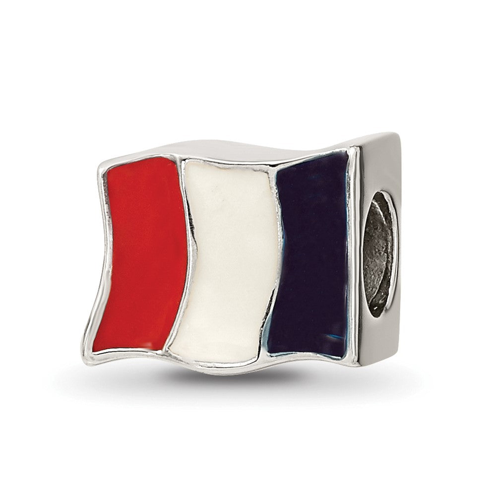 Sterlingsilber Reflections Emailliert France Flag Perle