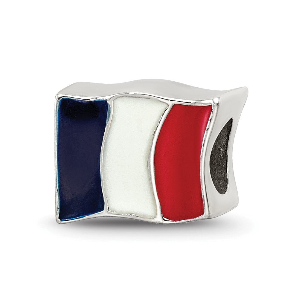 Sterlingsilber Reflections Emailliert France Flag Perle