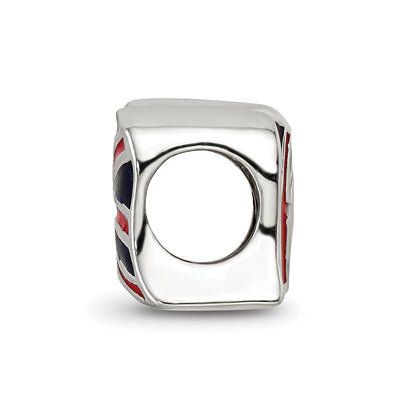 Sterlingsilber Reflections Emailliert Vereinigt Kingdom Flag Perle