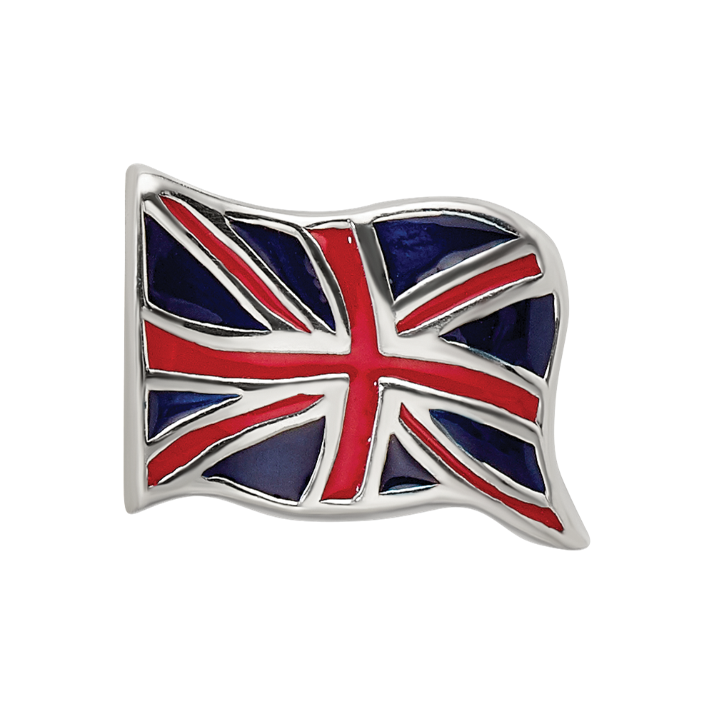 Sterlingsilber Reflections Emailliert Vereinigt Kingdom Flag Perle