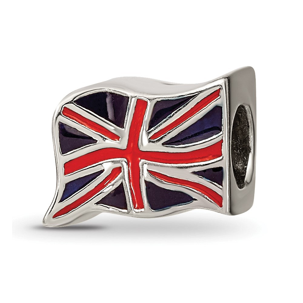 Sterlingsilber Reflections Emailliert Vereinigt Kingdom Flag Perle