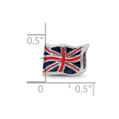 Sterlingsilber Reflections Emailliert Vereinigt Kingdom Flag Perle