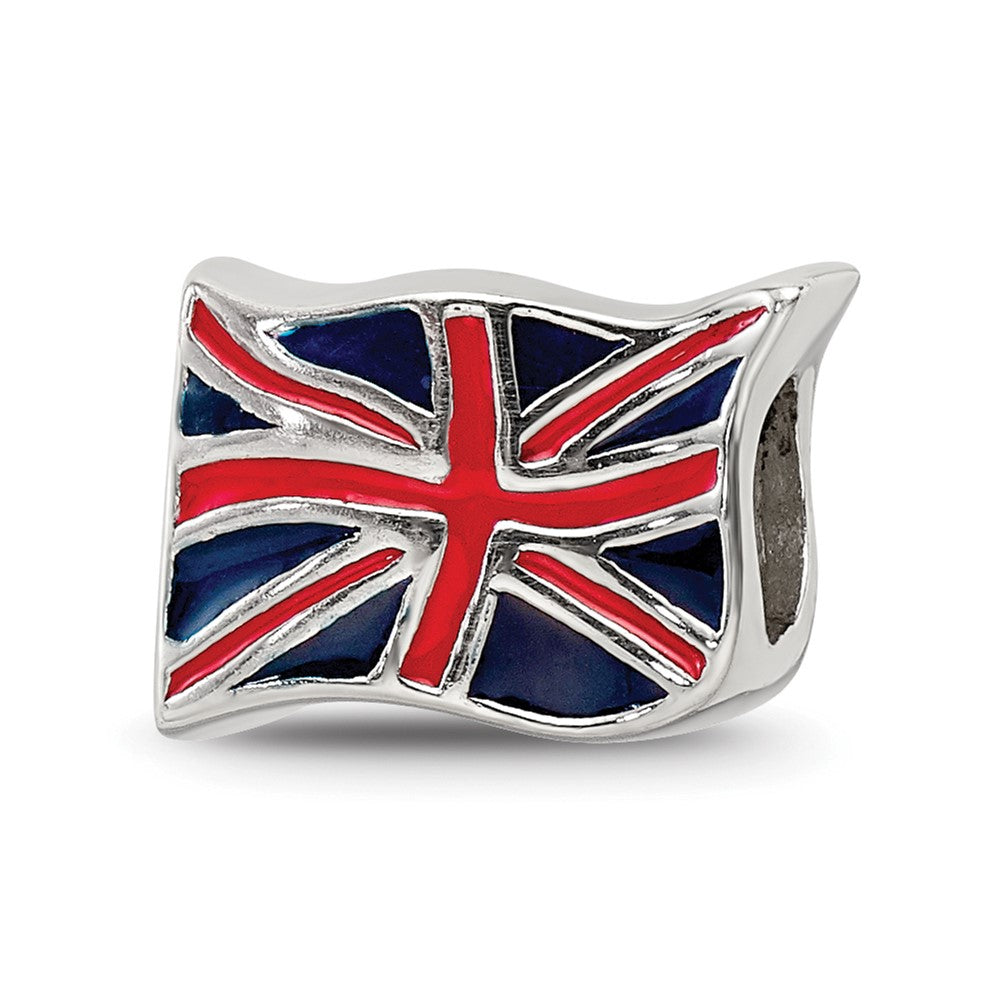 Sterlingsilber Reflections Emailliert Vereinigt Kingdom Flag Perle