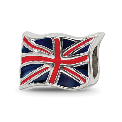 Sterlingsilber Reflections Emailliert Vereinigt Kingdom Flag Perle