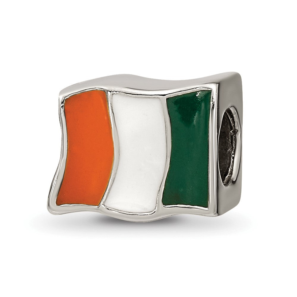 Sterlingsilber Reflections Emailliert Ireland Flag Perle