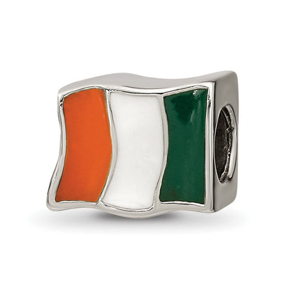 Sterlingsilber Reflections Emailliert Ireland Flag Perle