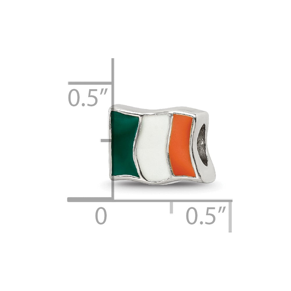 Sterlingsilber Reflections Emailliert Ireland Flag Perle