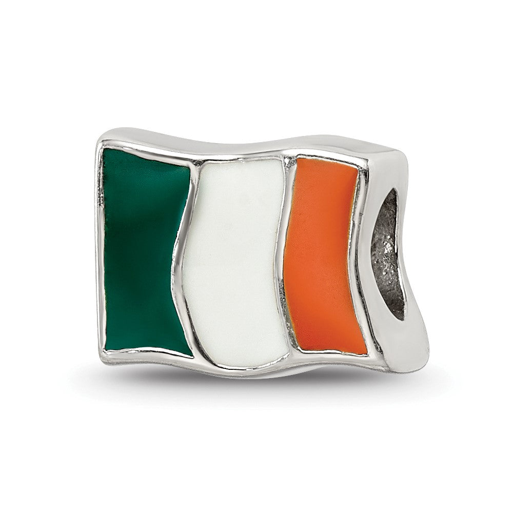 Sterlingsilber Reflections Emailliert Ireland Flag Perle