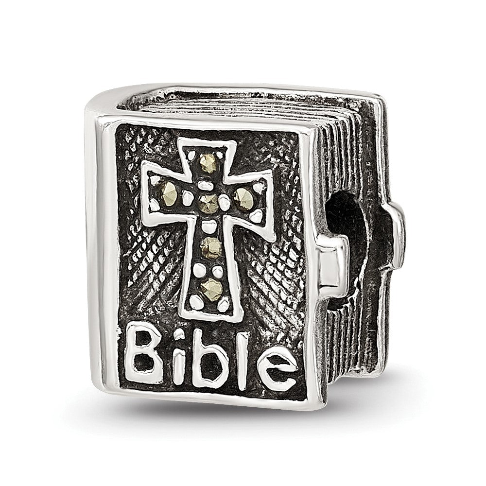 Sterlingsilber Reflections Markasit Kreuz Bible Perle
