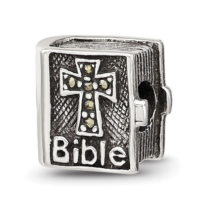 Sterlingsilber Reflections Markasit Kreuz Bible Perle