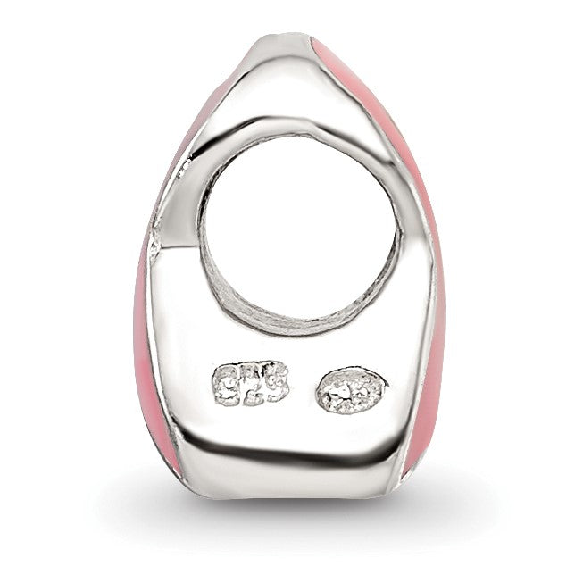 Sterlingsilber Reflections Kinder Emailliert Breast Cancer Bewusstsein Perle