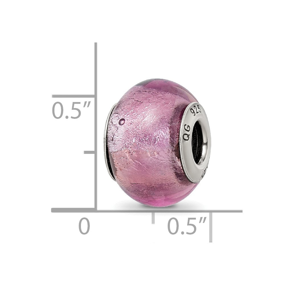 Sterlingsilber Reflections Lavender Italienisch Murano Perle