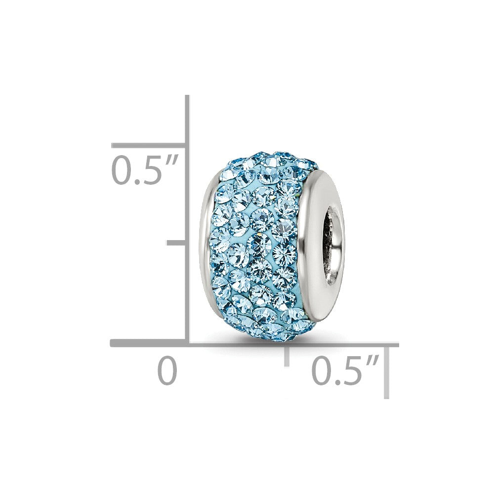 Sterlingsilber Reflections Himmel Blau Full Preciosa Kristall Perle