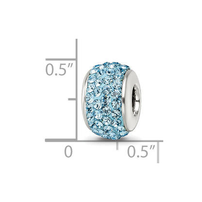 Sterlingsilber Reflections Himmel Blau Full Preciosa Kristall Perle