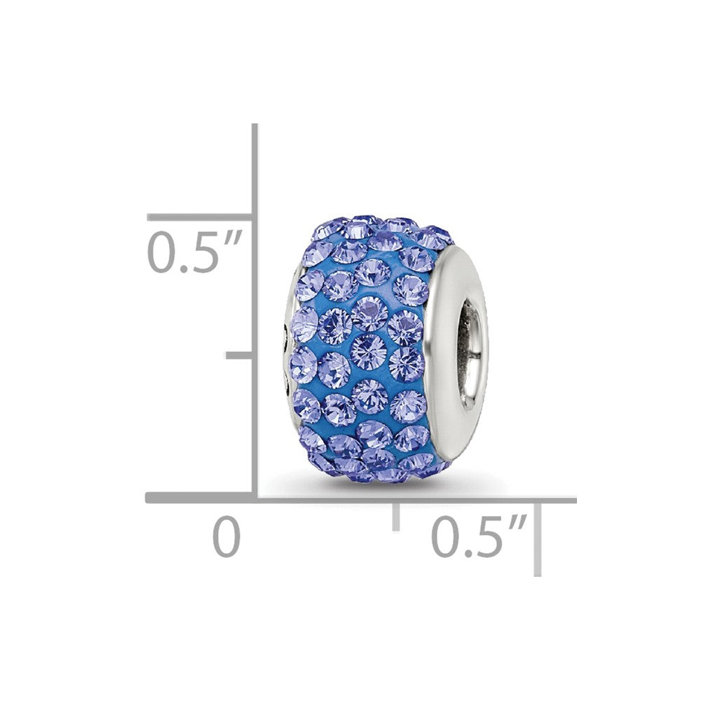 Sterlingsilber Reflections Blau Full Preciosa Kristall Perle